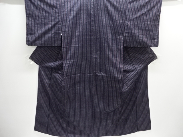 JAPANESE KIMONO / TSUMUGI / WOVEN STRIPE 